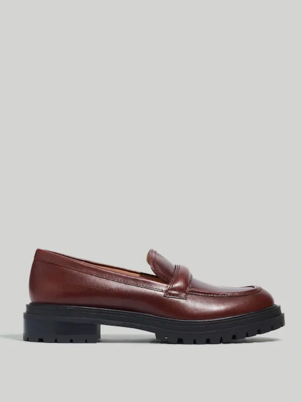 Madewell Bradley Lugsole Loafer in Cherry Wood
